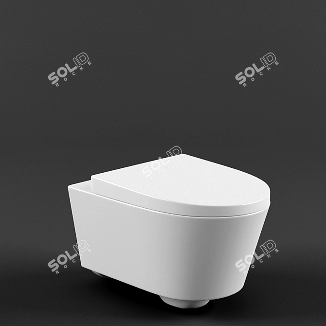 Sanindusa Urb.y 52: Stylish Wall Mounted Toilet 3D model image 3