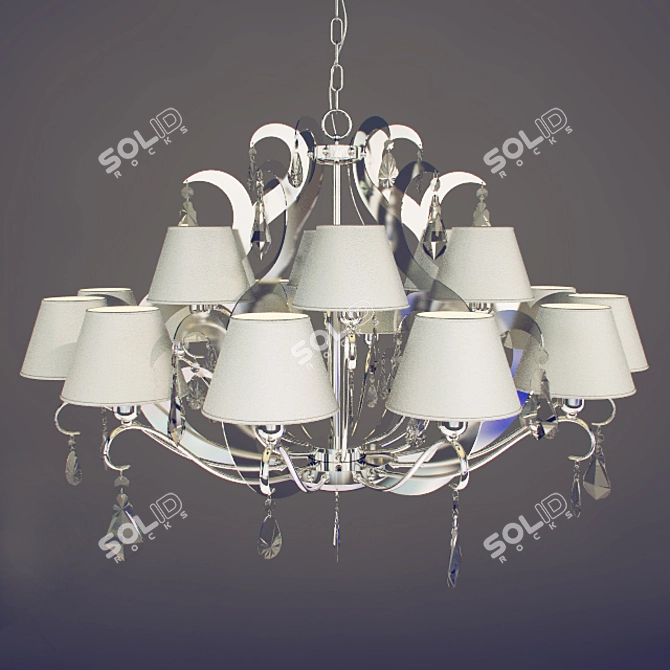 Classic Crystal Chandelier 3D model image 1