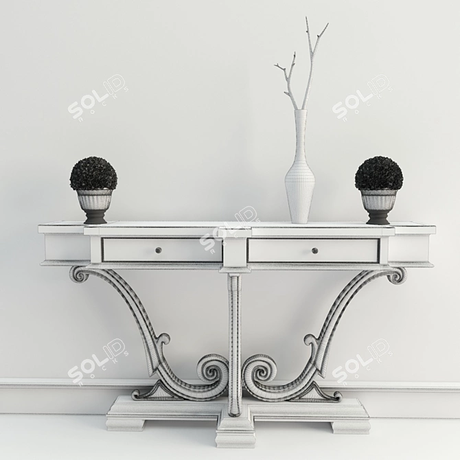 Sanctuary Thin Console 3D model image 2