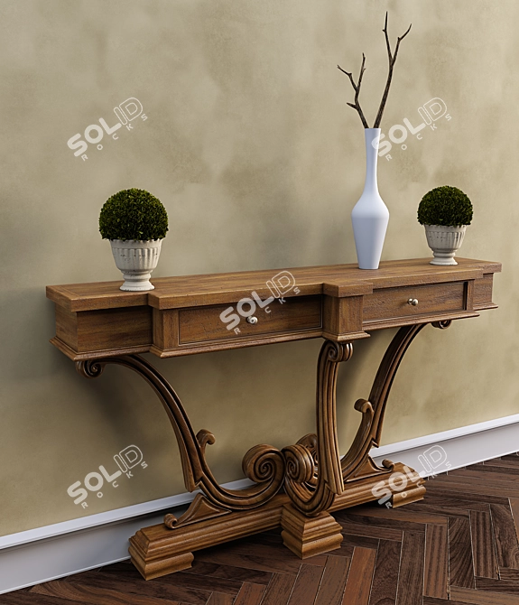 Sanctuary Thin Console 3D model image 3