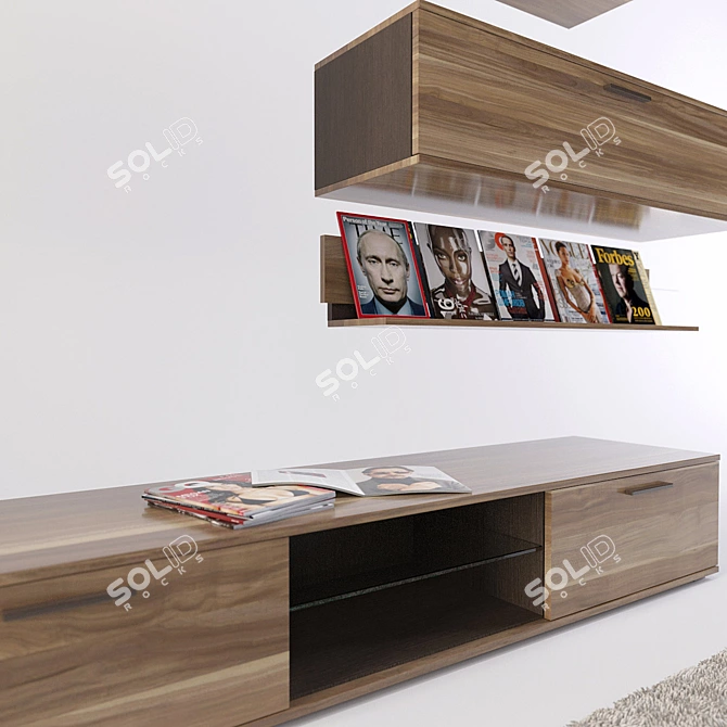 Modern City Living Room Furniture 3D model image 2
