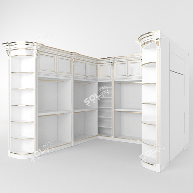 Classic Wardrobe: Handcrafted Custom Furniture 3D model image 1