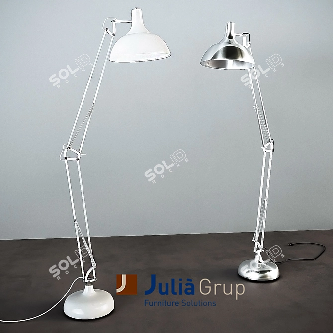 Levi Floor Lamp: Sleek and Stylish 3D model image 1