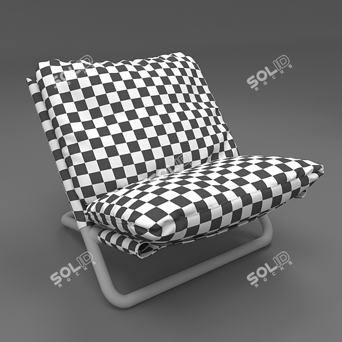 Elegant Arflex Cross Low Chair 3D model image 2