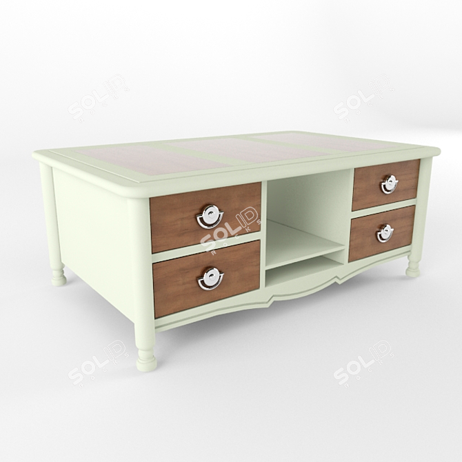 Handcrafted Coffee Table 3D model image 1