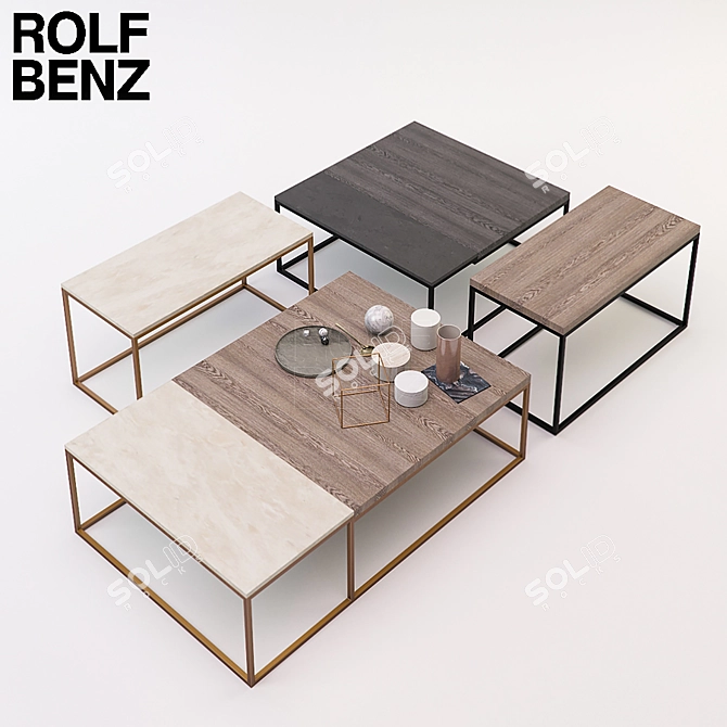 Title: ROLF BENZ 985 Coffee Table 3D model image 3