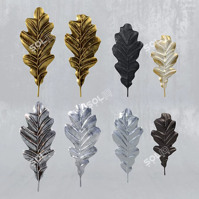 Oak Leaf Collection - High-Quality 3D Models 3D model image 1