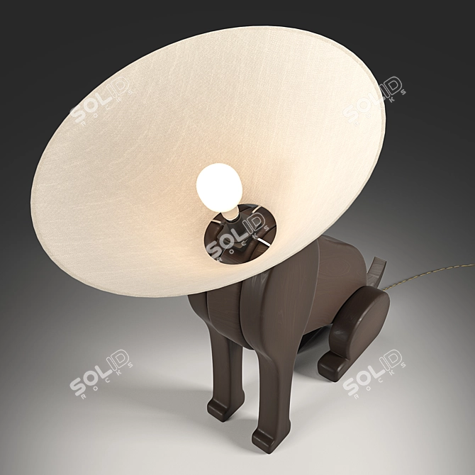 Warm Companionship Dog Lamp 3D model image 2