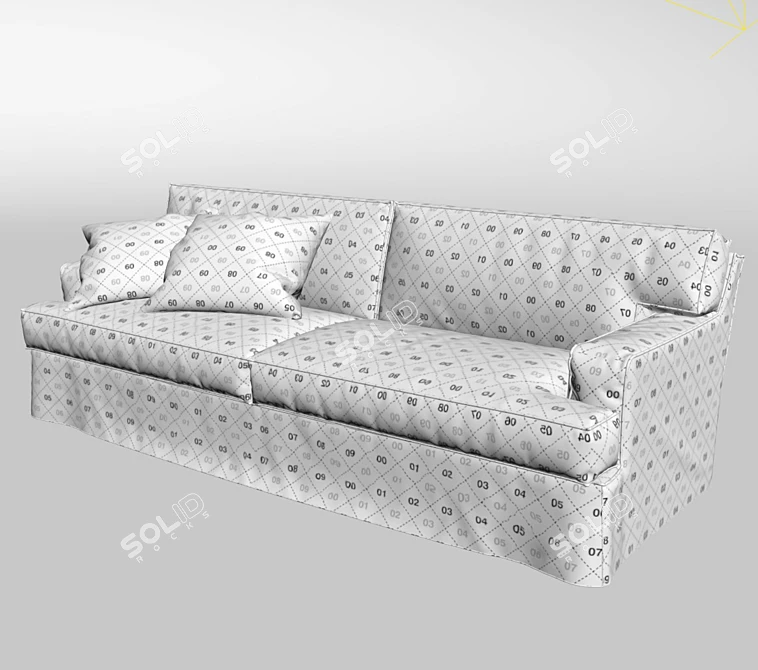 Sleek Meridiani Bogart Sofa 3D model image 3