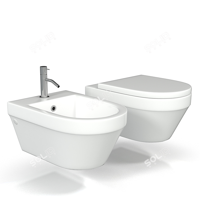 Modern Style Catalano Toilet 3D model image 1