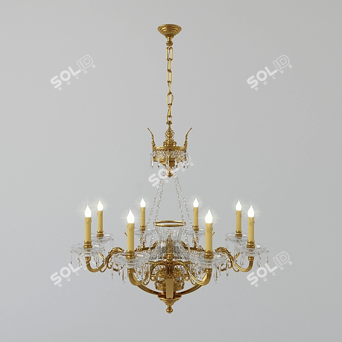 Elegant Classic Chandelier 3D model image 1