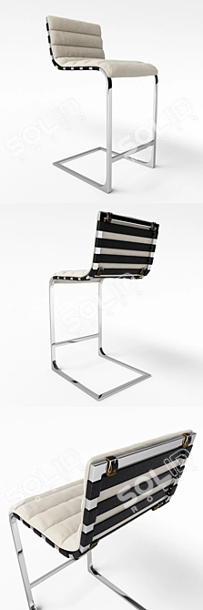 Elegant Oviedo Barstool: Restoration Hardware 3D model image 2