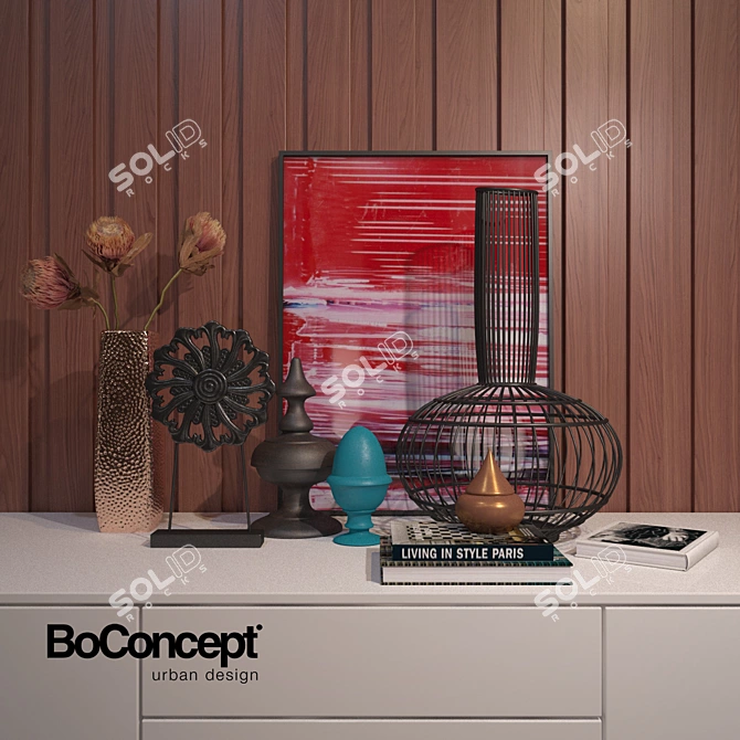 Boconcept Decor Set: Sleek & Stylish 3D model image 1