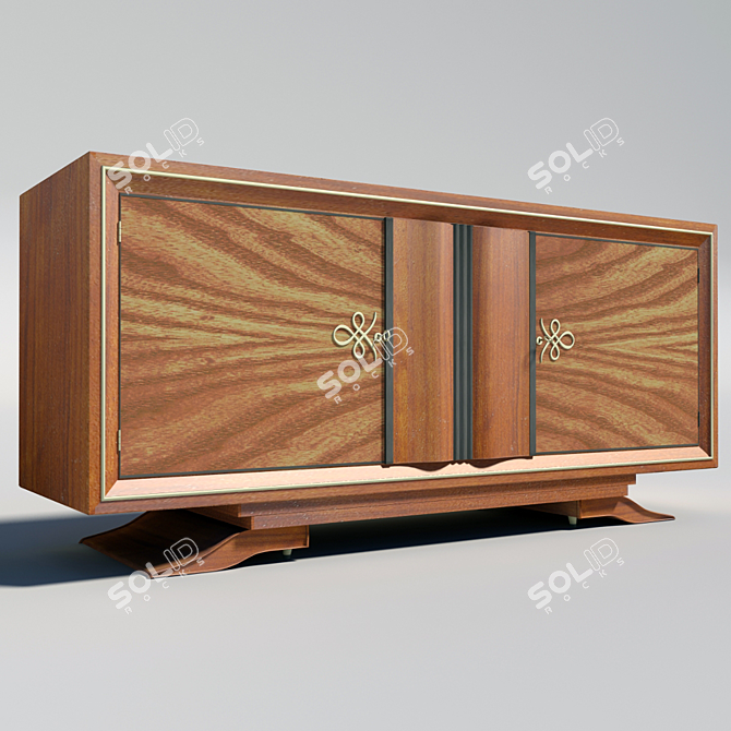 Elegant Art Deco Sideboard 3D model image 1