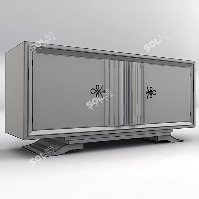 Elegant Art Deco Sideboard 3D model image 3