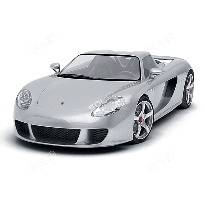 Sleek Porche Carrera GT 3D Model 3D model image 1