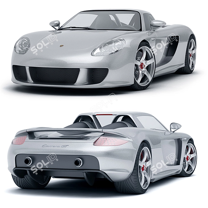 Sleek Porche Carrera GT 3D Model 3D model image 2