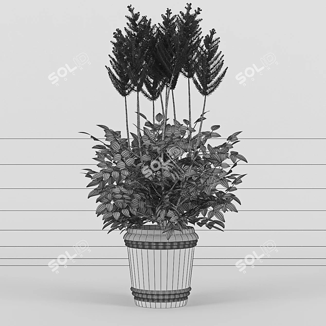 Elegant Astilbe Floral Arrangement 3D model image 2