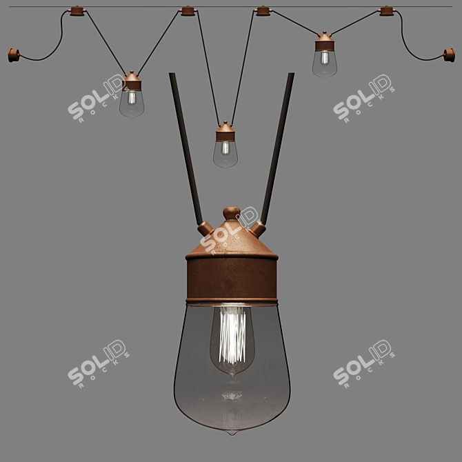 Elegant ILFANALE DROP Pendant 3D model image 1