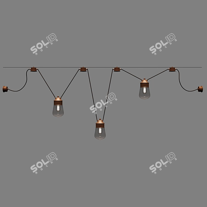 Elegant ILFANALE DROP Pendant 3D model image 2