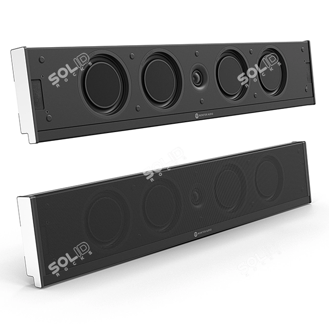 Sleek Shadow Audio Monitors 3D model image 3