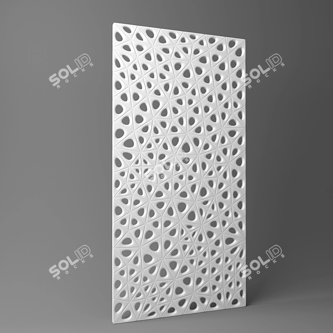 Sleek Acrylic Wall Divider 3D model image 1