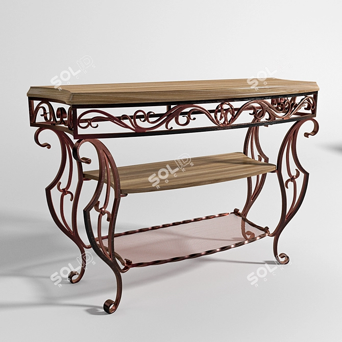 Artisan Handcrafted Table 3D model image 1