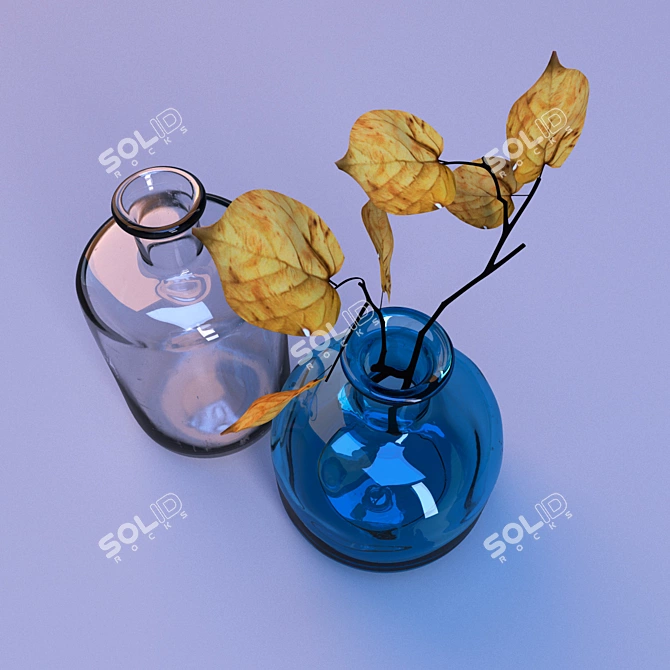 Elegant Branch Vase 3D model image 2