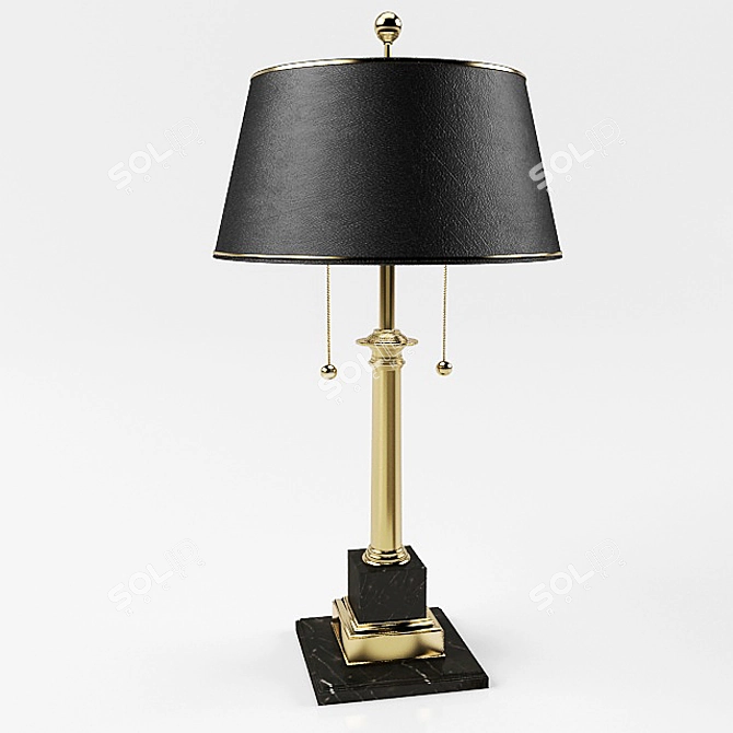Elegant Georgetown Copper Desk Lamp 3D model image 1
