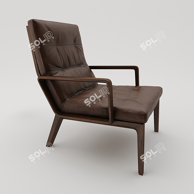 Luxury Comfort WK Armchair 3D model image 1