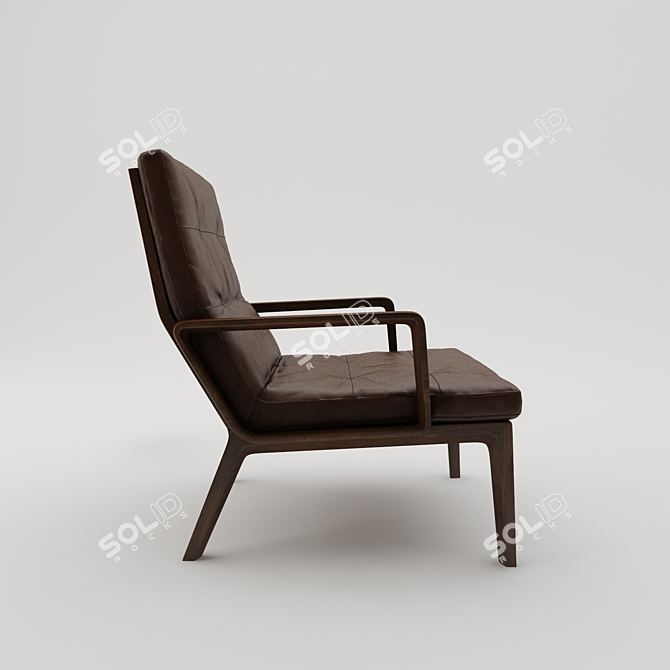 Luxury Comfort WK Armchair 3D model image 2