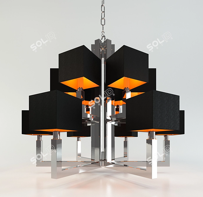 Luxury Eichholtz Chandelier: Pavillion 3D model image 1