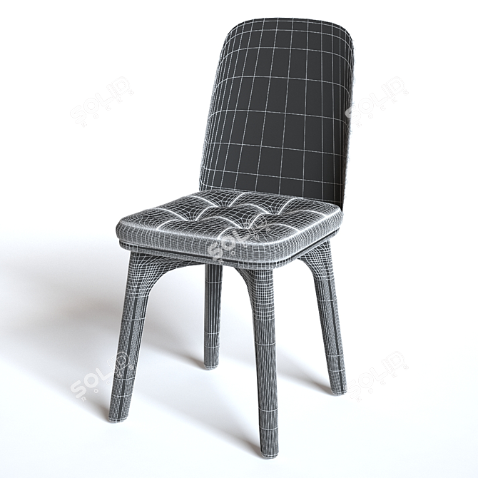 Stylish Utility Highback Chair 3D model image 3