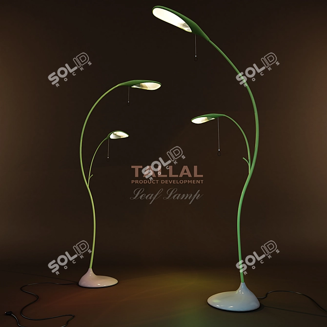 NaturaGlow Floor Lamp 3D model image 1