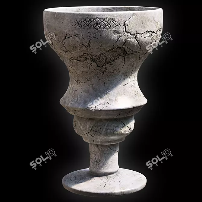 Elegant Ceramic Vase 3D model image 1