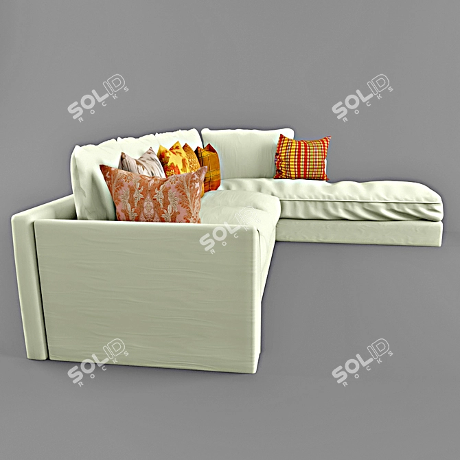 Elegant Comfort Sofa 3D model image 2