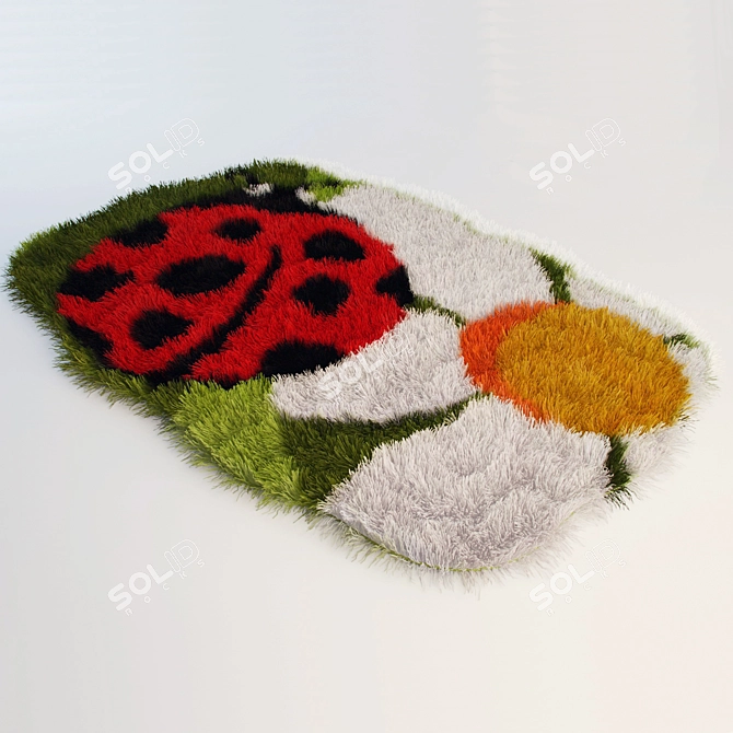 Ladybird Kids Mat: Soft and Fun 3D model image 1