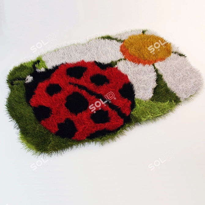 Ladybird Kids Mat: Soft and Fun 3D model image 2