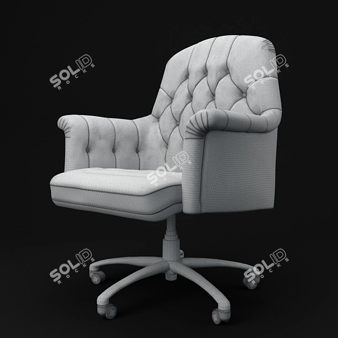 Poltrona Frau OXFORD Office Chair 3D model image 3