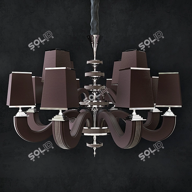 Luxury Glimmer: Exquisite Masiero Chandelier 3D model image 1