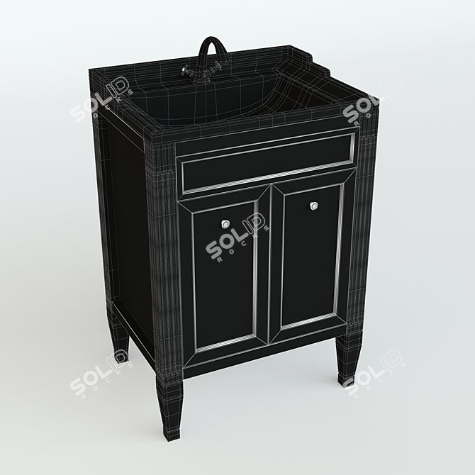 Elegant Caprigo Albion Vanity 3D model image 2