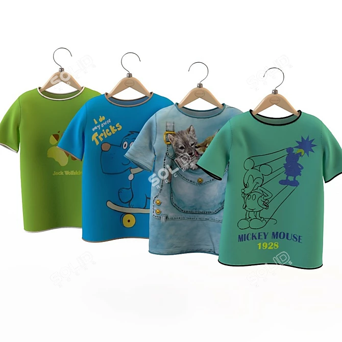 Cool Boys T-Shirts 3D model image 1