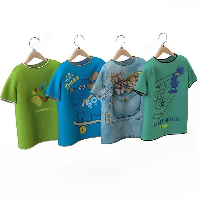 Cool Boys T-Shirts 3D model image 2