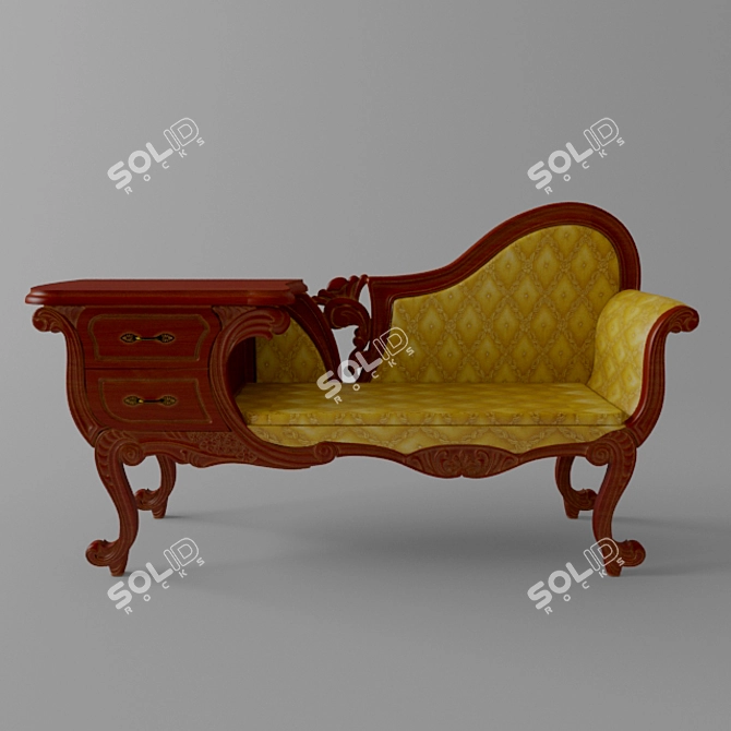 Multifunctional Sofa with Phone Cupboard 3D model image 1