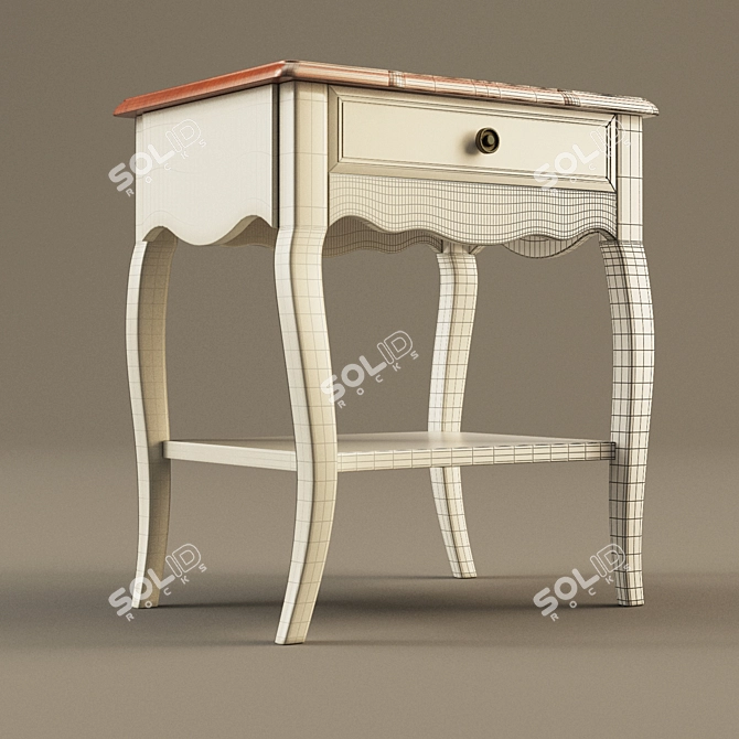 Elegant Chest & Bedside Set: Spacious & Stylish 3D model image 2