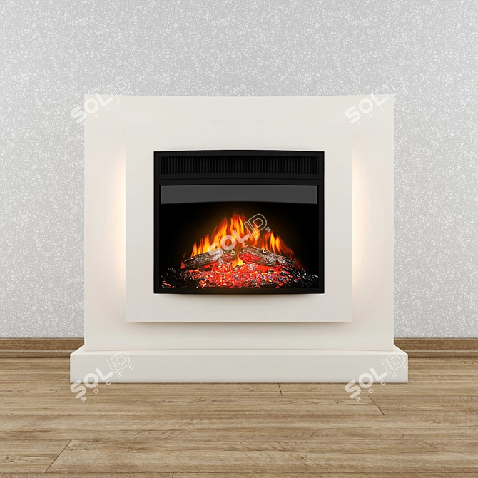 Stylish Fireplace Set - Complete Your Home's Style 3D model image 1