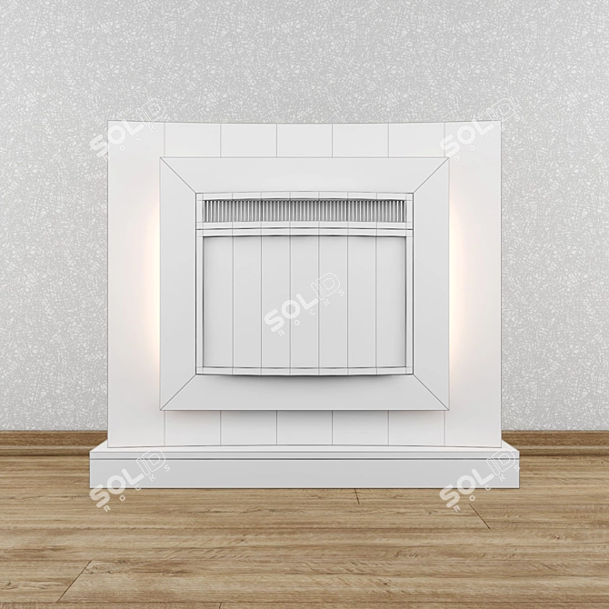 Stylish Fireplace Set - Complete Your Home's Style 3D model image 2