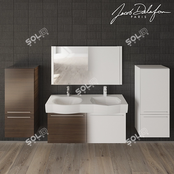 Delafone Ove Reve Bathroom Furniture Set 3D model image 3