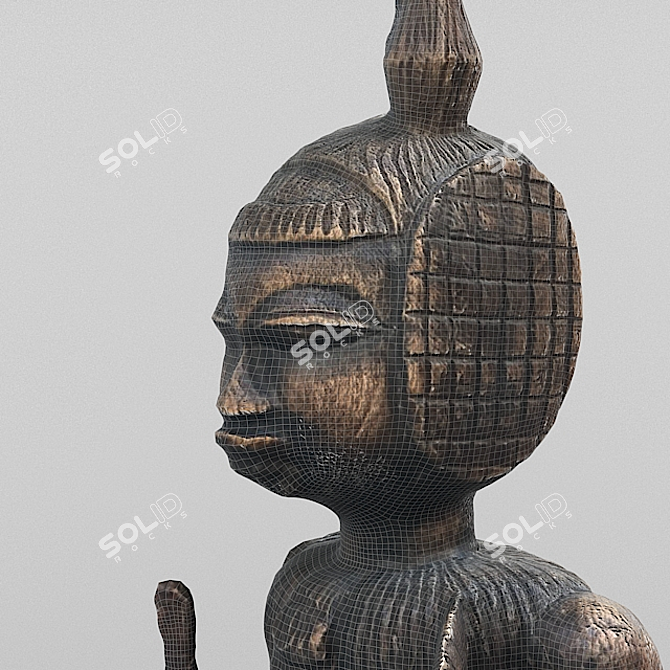 African Art Sculpture: Exquisite Interior Décor 3D model image 2