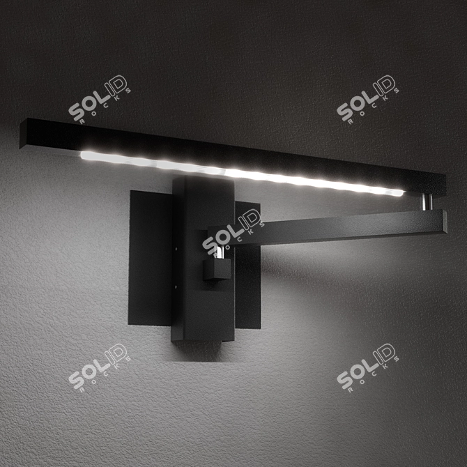 Sleek Black Lamp 3D model image 1